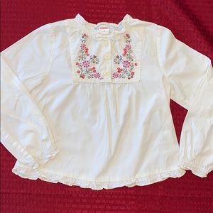 Gymboree girls size 6 long sleeve peasant blouse.